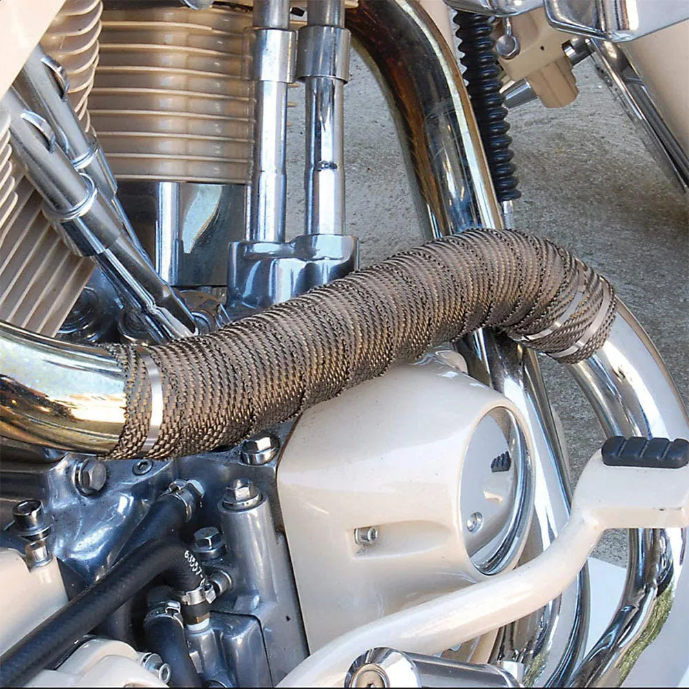 5/10/15M Motorcycle Exhaust muffler Heat Wrap Basalt Fiber Tape for Thermal Insulator Versys 650 Honda Steed 400