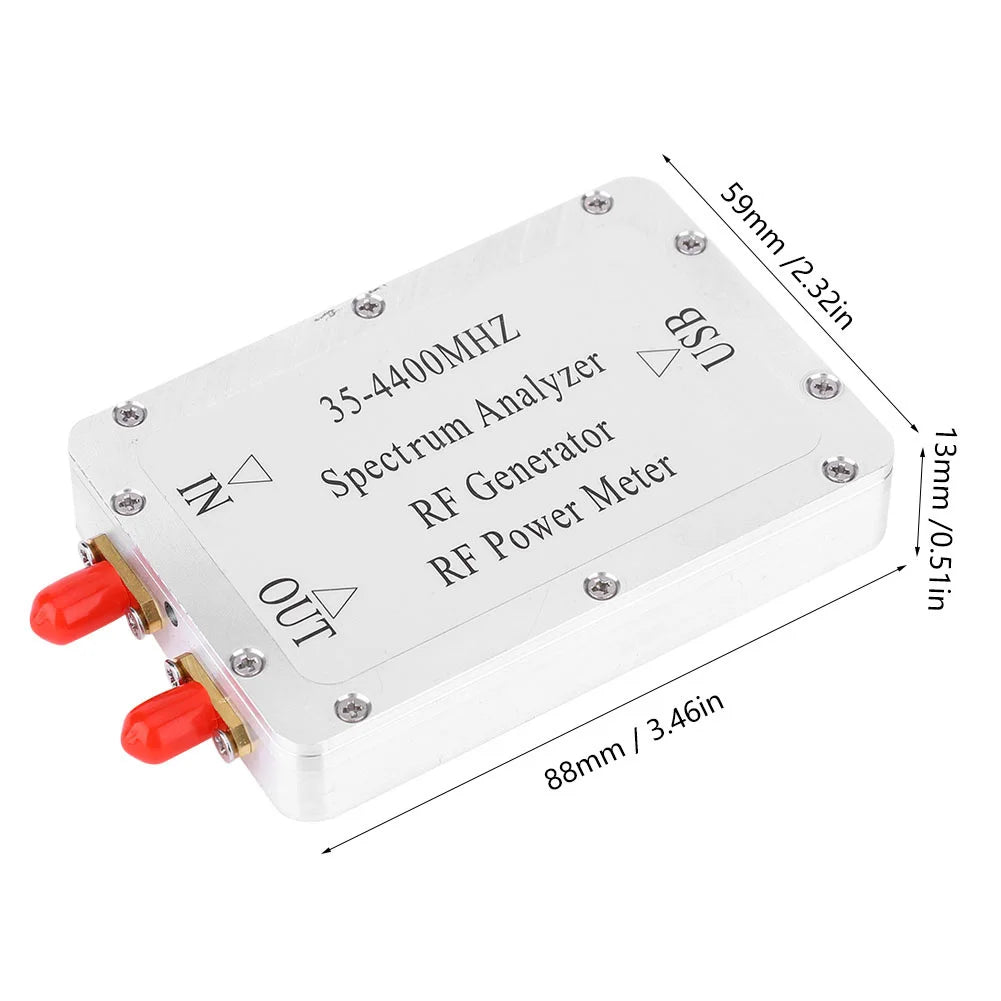 35-4400MHz Spectrum Analyzer With Aluminum Alloy Shell Sweep Signal Source Power Meter With A USB Interface High Quality