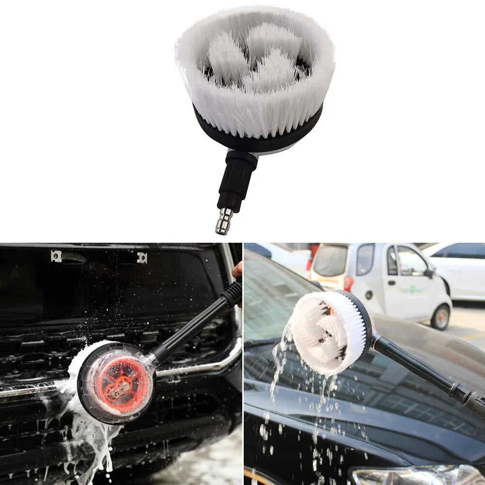 Universal Pressure Washer Rotating Brush with 1/4 inch Quick Connector Male for Car Wash Cleaning
