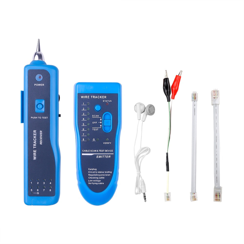 Network Cable Tester LAN Telephone Wire Tracker Diagnose Tone Tracer for STP UTP Cat5 Cat6 RJ45 RJ11 Detector Line Finder