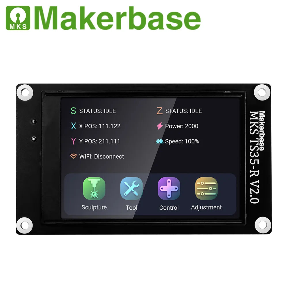 Makerbase MKS DLC32 Grbl Controller Work For Laser&CNC With ESP32 WIFI and TS35/24 Touch Screen for Laser Engraving Machine