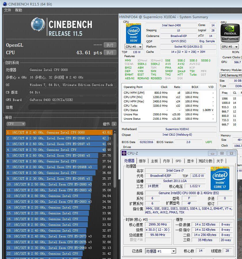 Intel Xeon CPU E5-2690V4 es version QHV5 2.40GHz 14-Cores 35M LGA2011-3 E5-2690 V4 processor E5 2690V4 free shipping E5 2690 V4