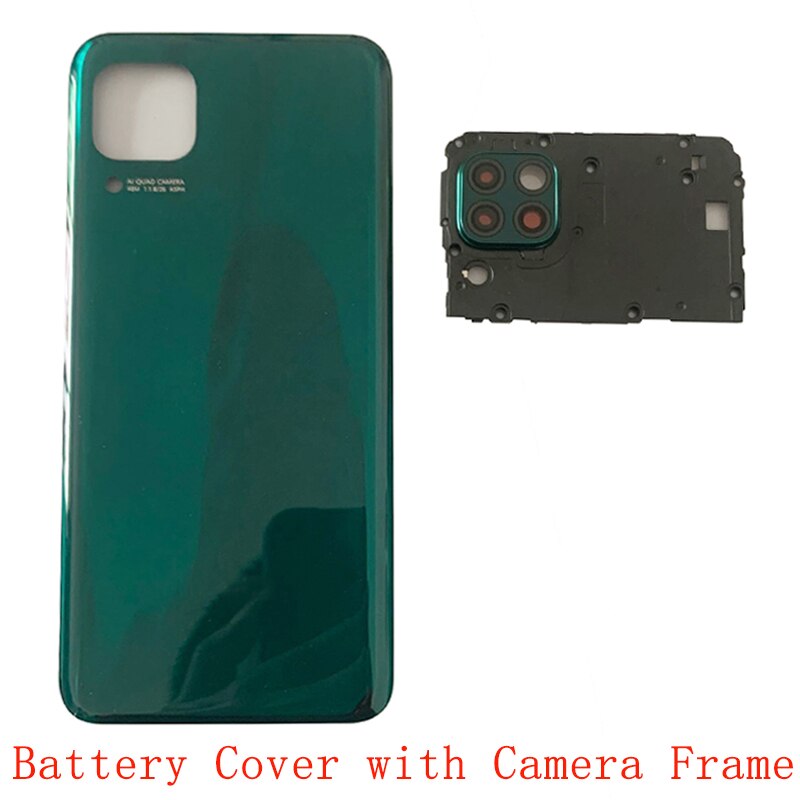 Battery Case Cover Rear Door Housing Back Case For Huawei P40 Lite Battery Cover Camera Frame Lens with Logo