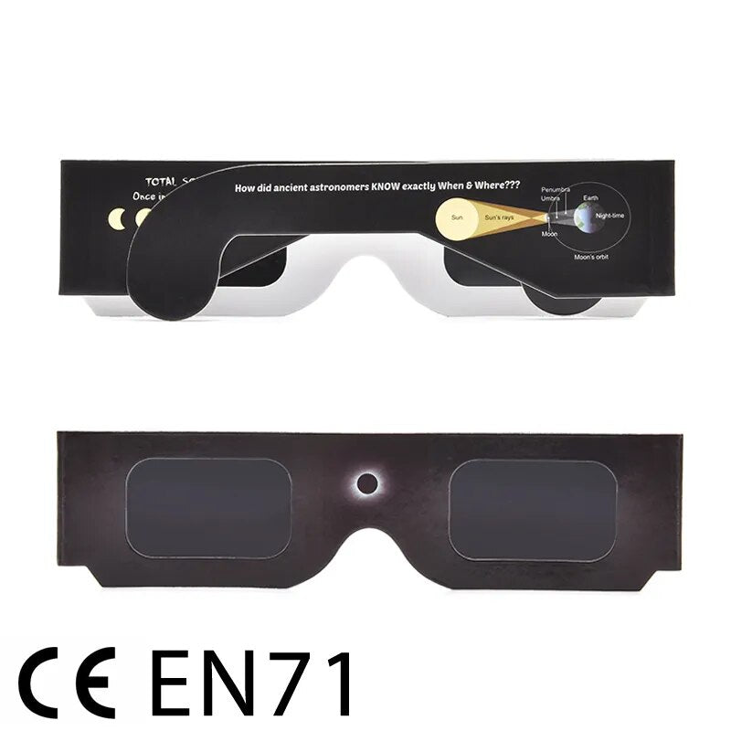 500pcs/lot 3D Paper Safe Solar Glasses,Safe Solar Eclipse Viewing Glasses Wholesale