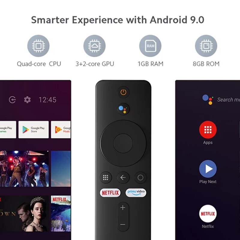Xiaomi Mi TV Stick Android TV 9.0 Quad Core 1080P HD Dolby DTS Audio Decoding Wifi Google Assistant Netflix Smart TV Box 1GB 8GB