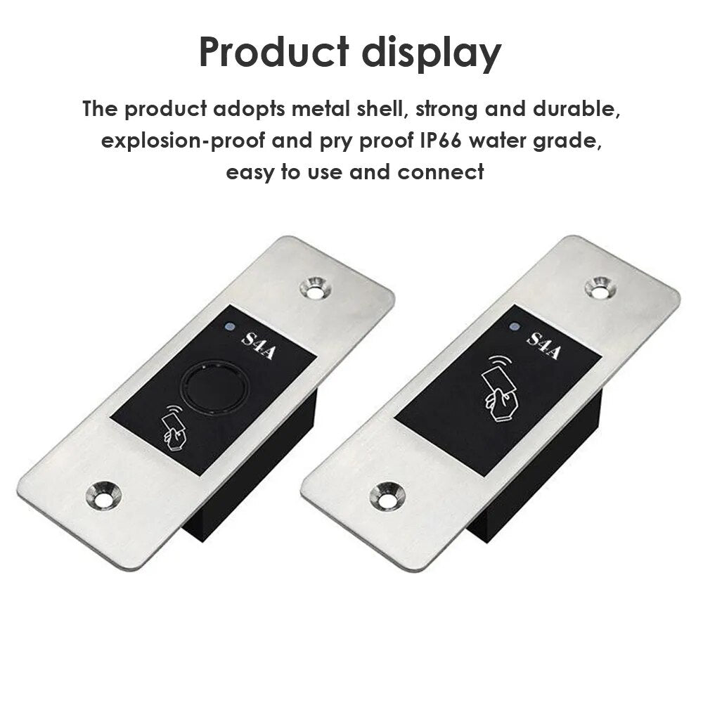 9-18V RFID Reader Keyless Door Opener Metal  Access Control Scanner 800 Users Mini  IP66 Waterproof Embedded Fingerprint Reader