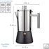Stainless Steel Stovetop Espresso Maker, Moka Pot, Cuban Coffee Maker,Italian Espresso Maker for Induction Gas or Electric Stove