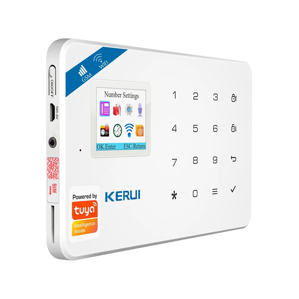 KERUI W181 Tuya Smart Home WIFI GSM Alarm System Burglar Home Security Alarm App Control Motion Sensor 6 Languages Garage alarm