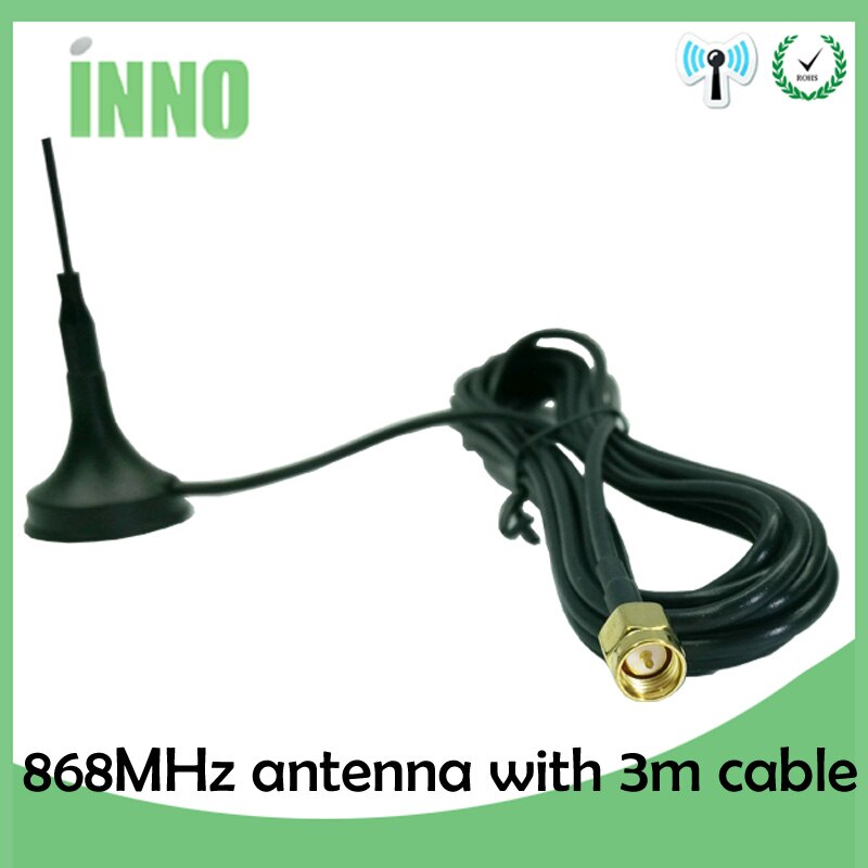 Eoth 868Mhz Antenna 900-1800 Mhz GSM 3G 5dbi SMA Male IOT 300cm Cable 868 915 mhz antena Sucker Antenne base magnetic antennas