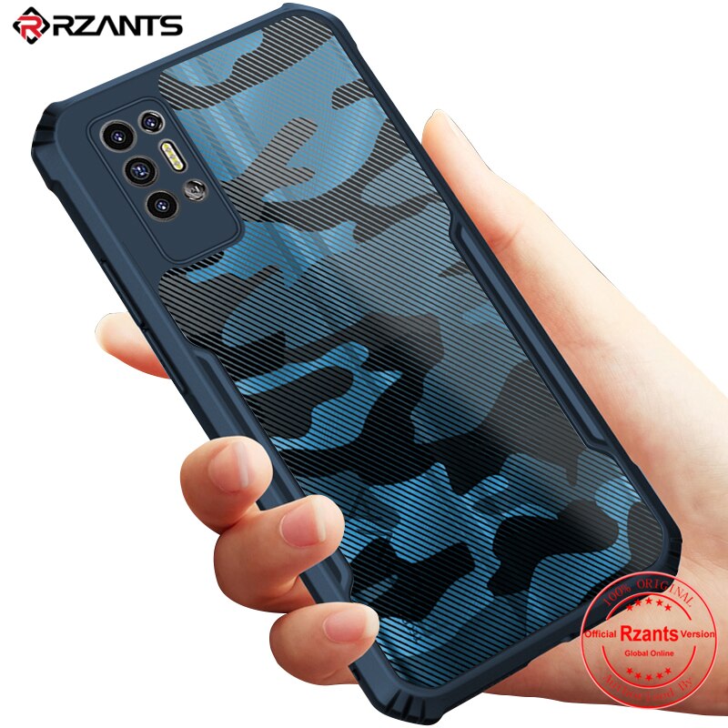 Rzants For Tecno POVA 2 Case Hard Camouflage Cover TPU Frame Bumper Half Clear Phone Shell