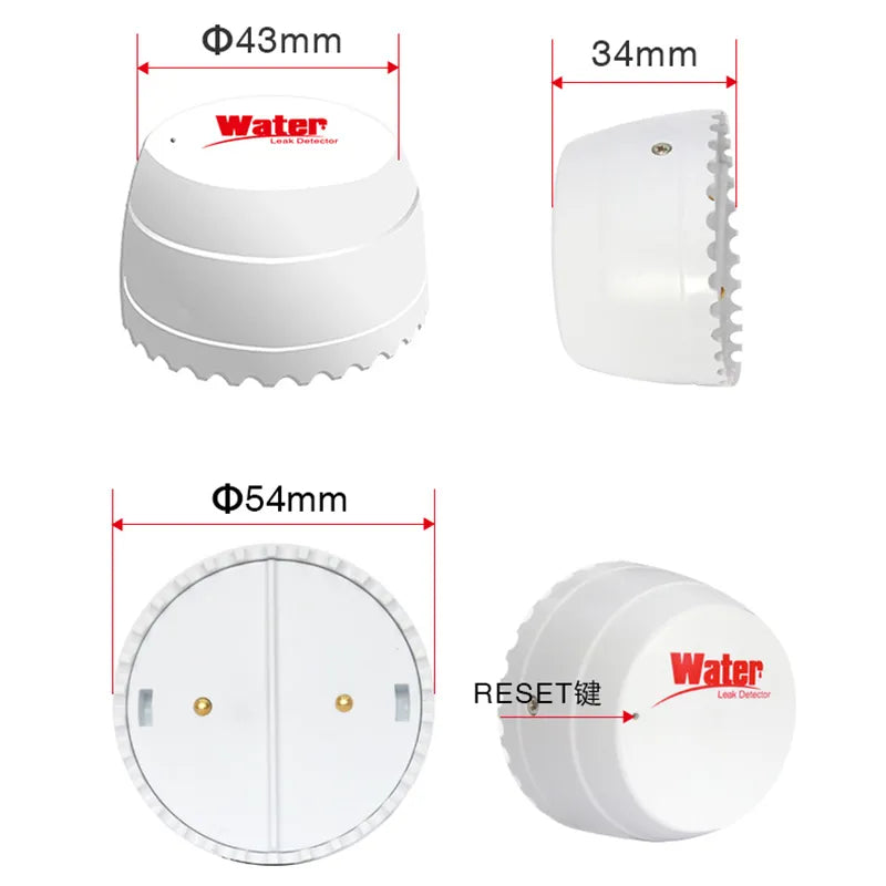 Wifi Leak Detector Water Detector Leakage Sensor Smart Home Alarm Tuyasmart Smart Life APP Flood Alert Overflow Security