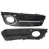 Fog Light Frame Cover Trim Front Bumper Lamp Grille Cellular Grid Fit For Audi A4 B8 RS4 Style 2009-2012 Car Accessories