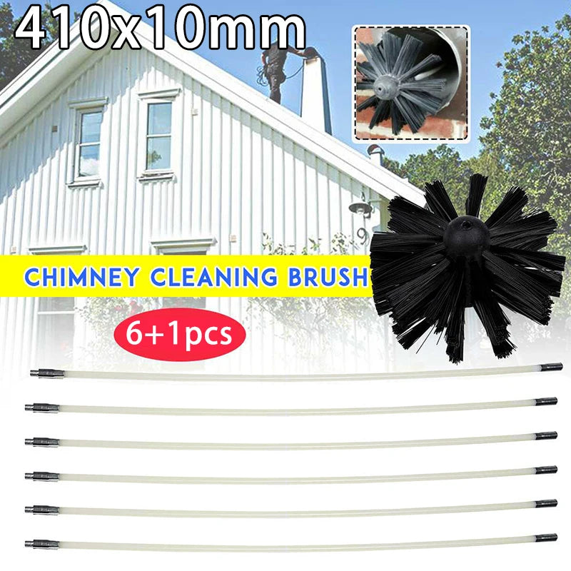 Tool Brush kit Cleaning Fireplace Anti scratch Chimney Cleaner Electric drill Flexible Inner wall Rods Stoves Durable