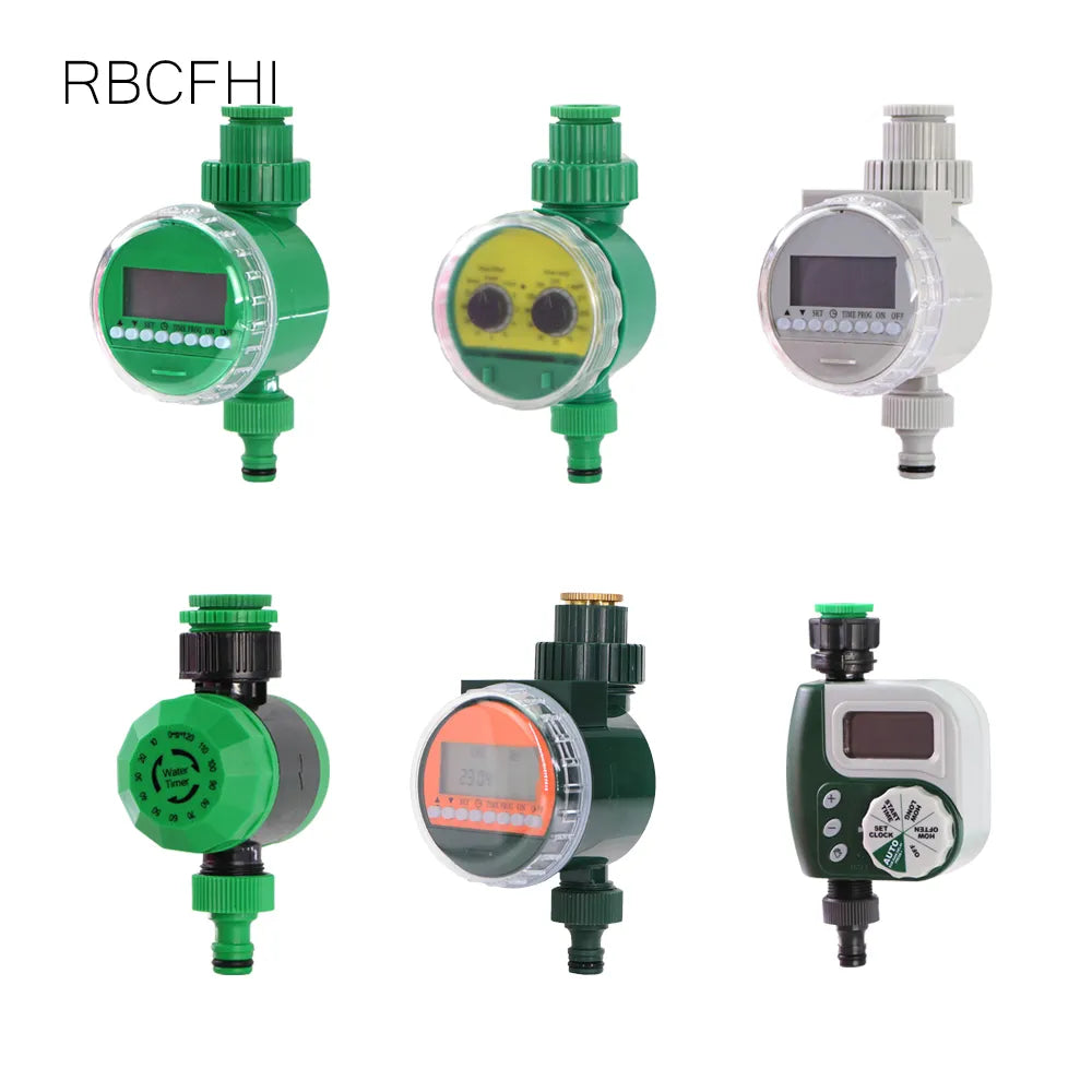 RBCFHl 1PC 13 Types Garden Water Timer LCD Watering Irrigation Controller Rain Mechanical Solar Sensor Timer Digital Irrigator