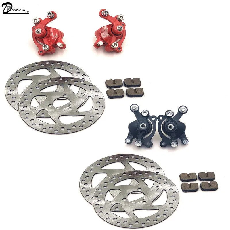 49CC Brake Disc Plate Gas Mini Dirt Bike Rear Disc Brake Caliper Kit 140mm and Friction Plate Rotors Electric Scooter ATV