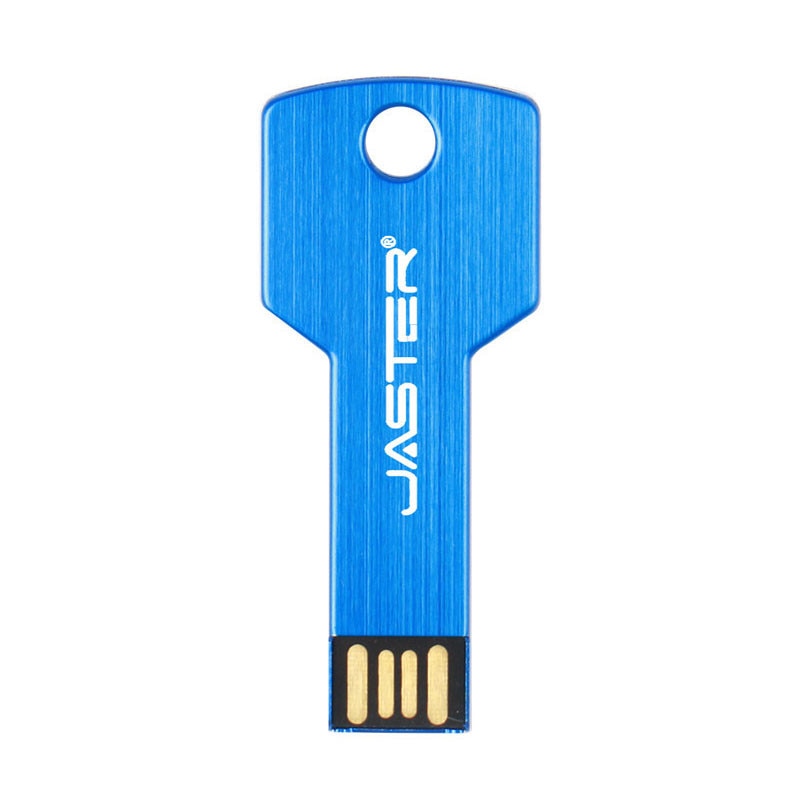 JASTER Metal key Shape USB Flash Drive Pen Drives Custom logo Memory Stick Real Capacity U Disk 4G 8G 16G 32GB 64GB 128GB