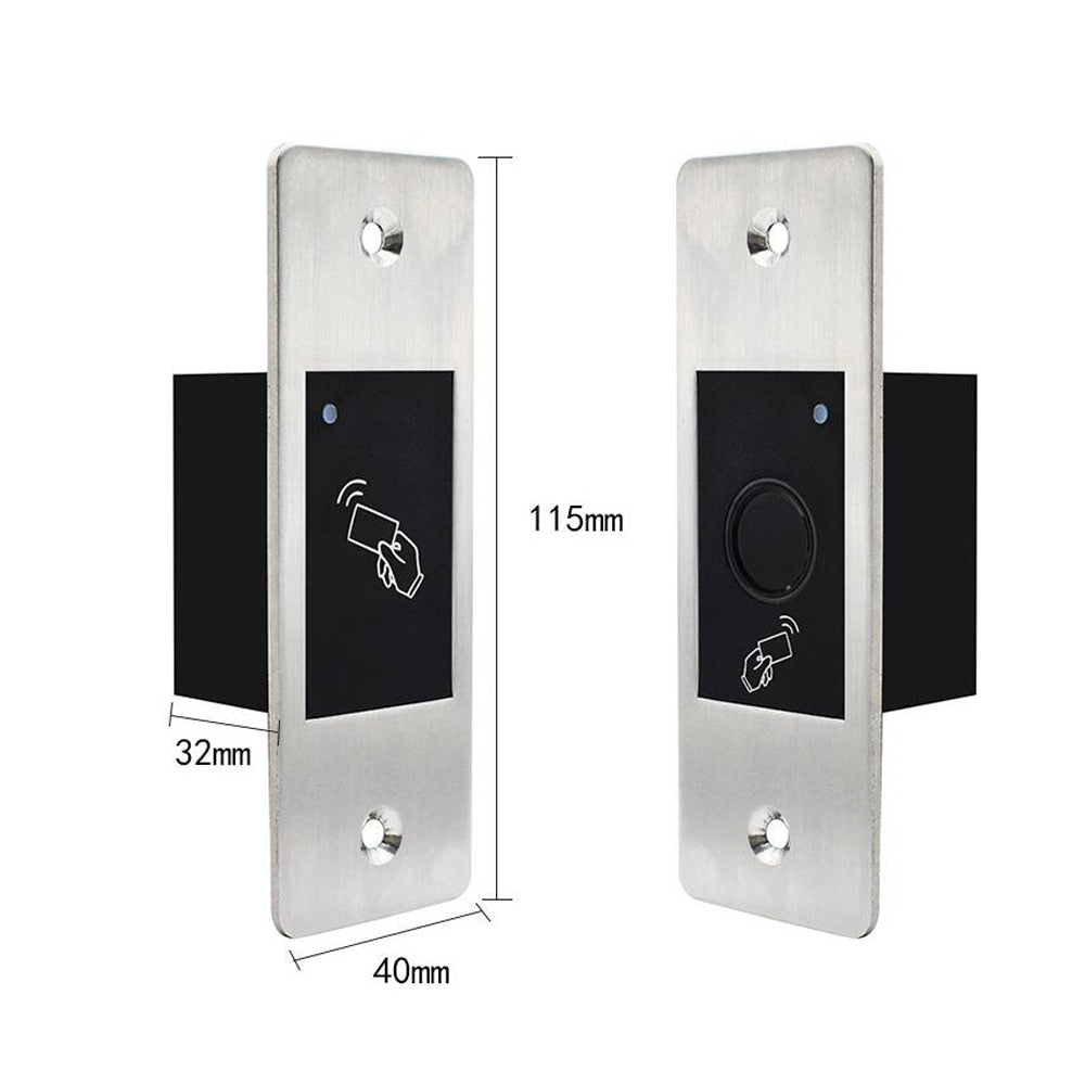 9-18V RFID Reader Keyless Door Opener Metal  Access Control Scanner 800 Users Mini  IP66 Waterproof Embedded Fingerprint Reader