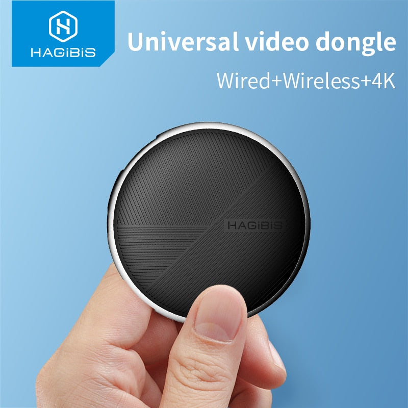 Hagibis 2.4G/5G 4K Wifi Display Receiver Wireless/Wired HDMI-compatible Dongle Miracast AirPlay DLNA TV Stick for Projector HDTV