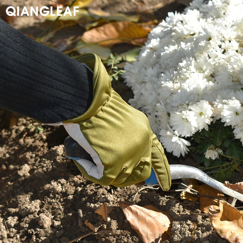 QIANGLEAF Summer Garden Protecty Thin Leather Gloves Outdoor Working Safety Housework Children Small Size Wholesale Mitten 620