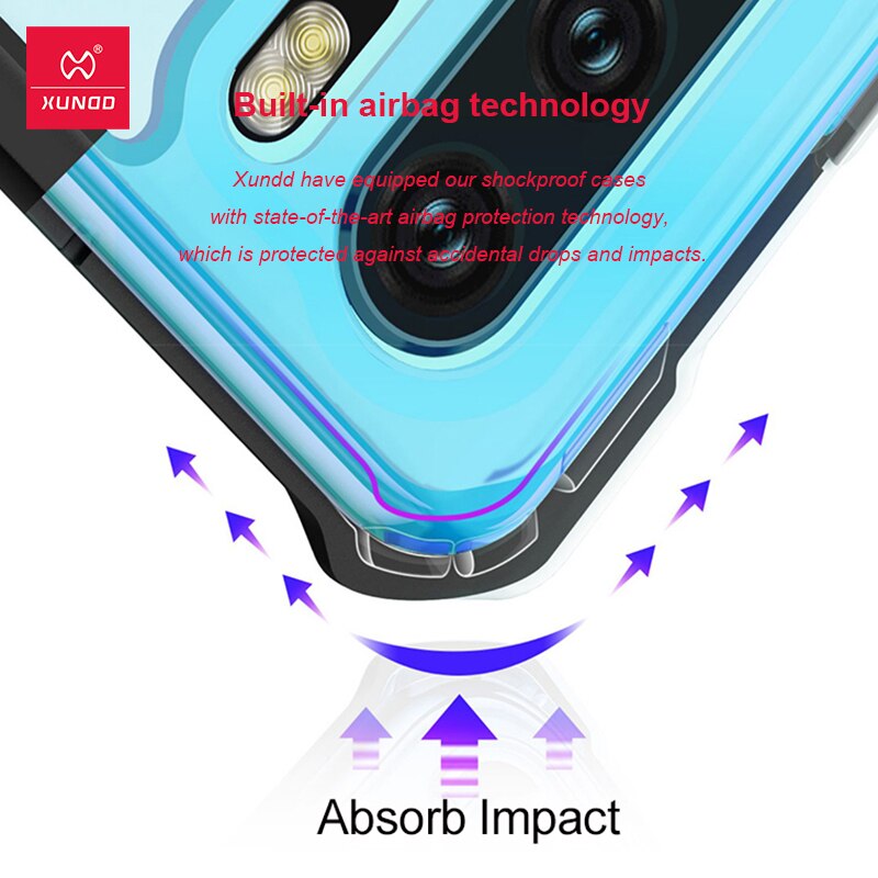 Xundd Shockproof Case For Huawei P30 Pro, Protective Bumper Transparent Phone Cover For Huawei P30 P40 P50 Pro Pro+ Case Чехол