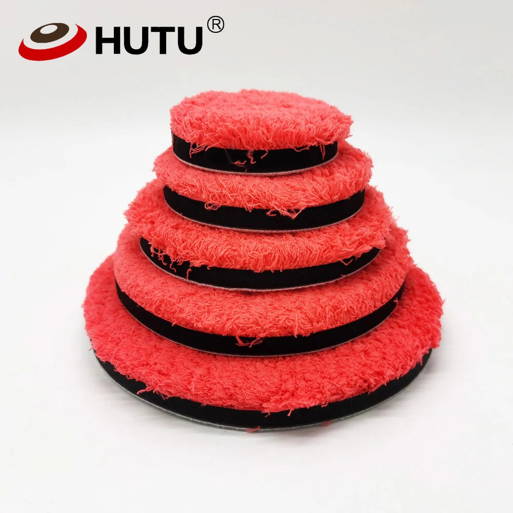 HUTU 3/4/5/6/7inch Microfiber Polishing Pad For Cars Body Polish Micro Fiber Polishing Wheels For DA/RO Car Polisher