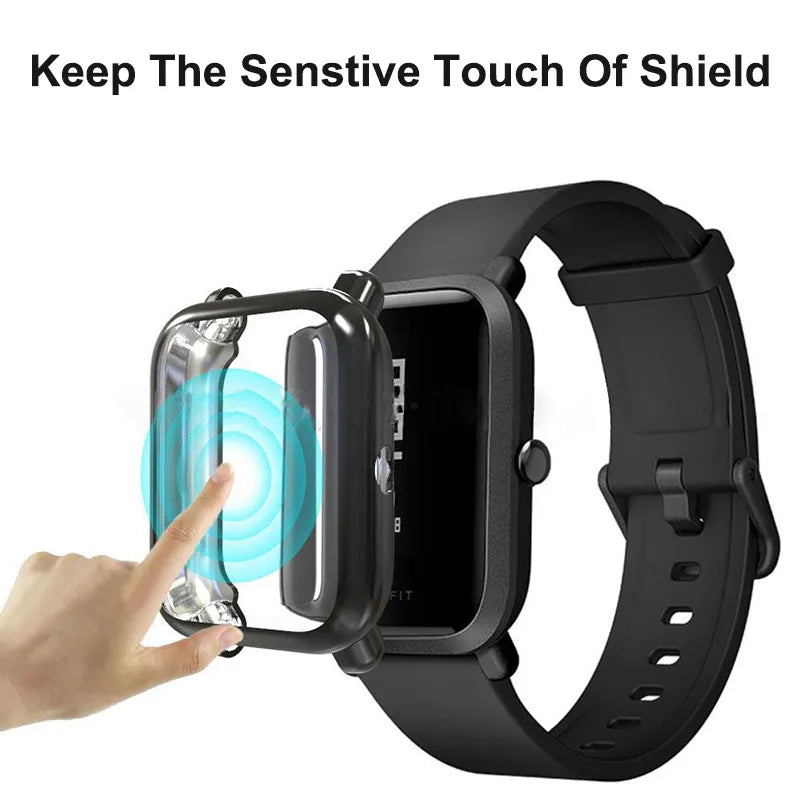 Case For Amazfit Bip 3 5 S Lite Protector Case Screen With film For Amazfit Accessories GTS 2 4 Mini Bumper TPU Cover Protection