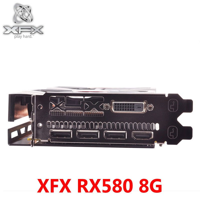 XFX RX 580 8GB Video Card 256Bit GDDR5 Graphics Cards For AMD RX 500 series VGA Cards RX 580 RX580-8GB DisplayPort HDMI DVI Used
