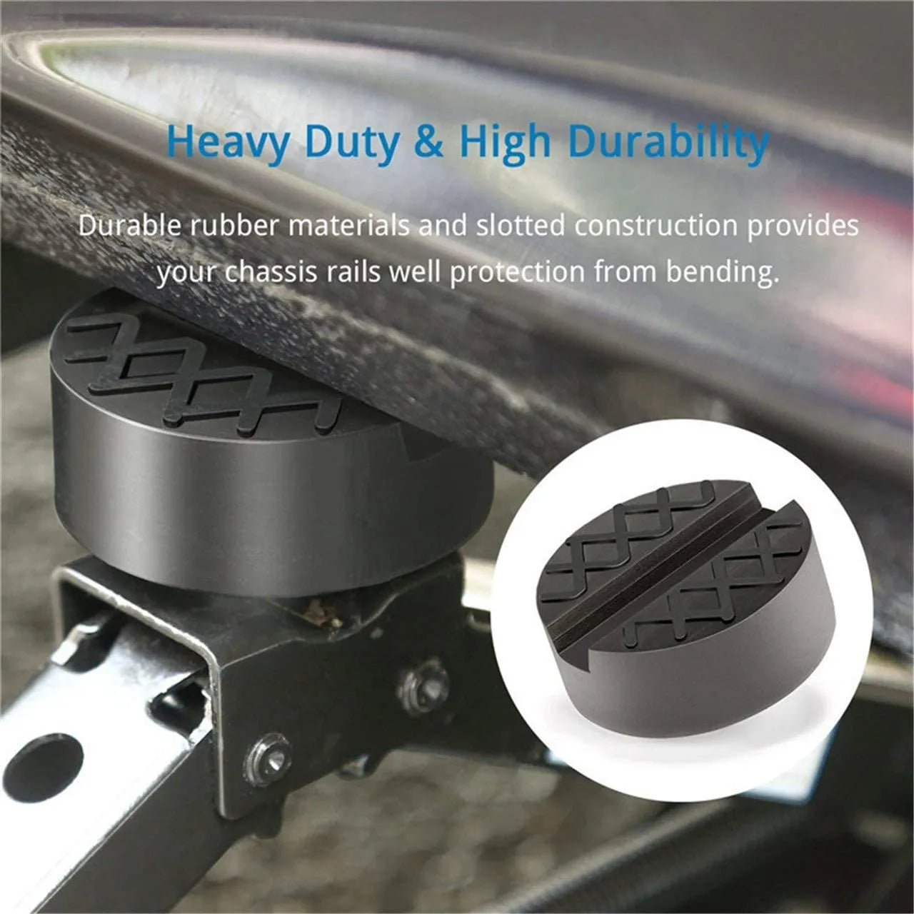 Floor Slotted Car Jack Rubber Pad Frame Protector Adapter Jacking Tool Pinch Weld Side Lifting Disk For Lexus Subaru Fiat Volvo