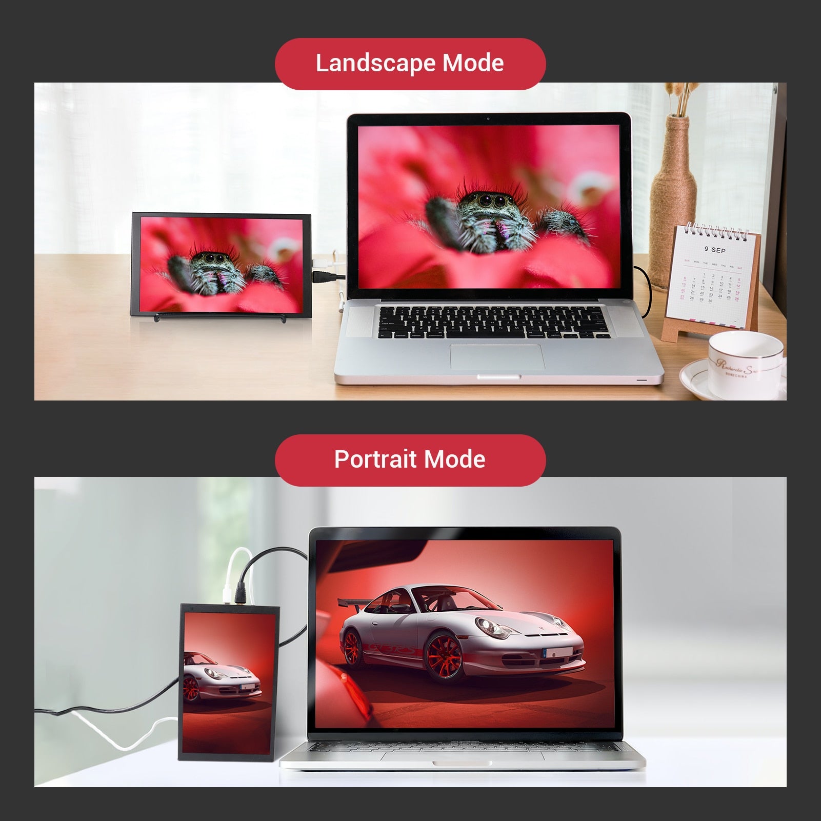 8 Inch Touchscreen Monitor HDMI-compatible Portable LCD Display 1280x800 Built in with Laptop PC Raspberry Pi Game Consoles
