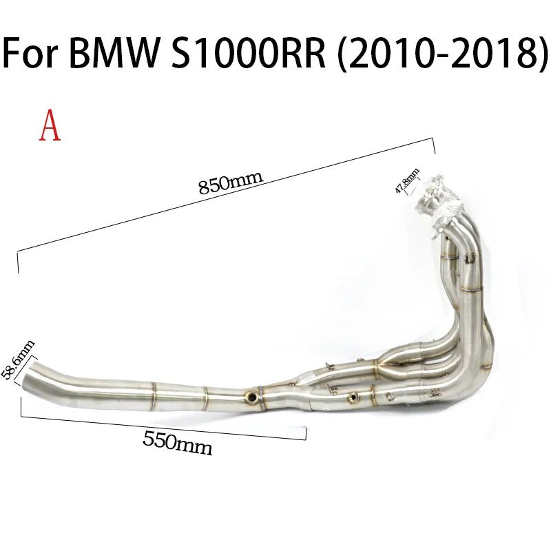 60mm For BMW S1000RR S1000R S1000 RR 2010-2018 Motorcycle Exhaust Front Link Pipe Systems Connector Tube Pit Bike Escape