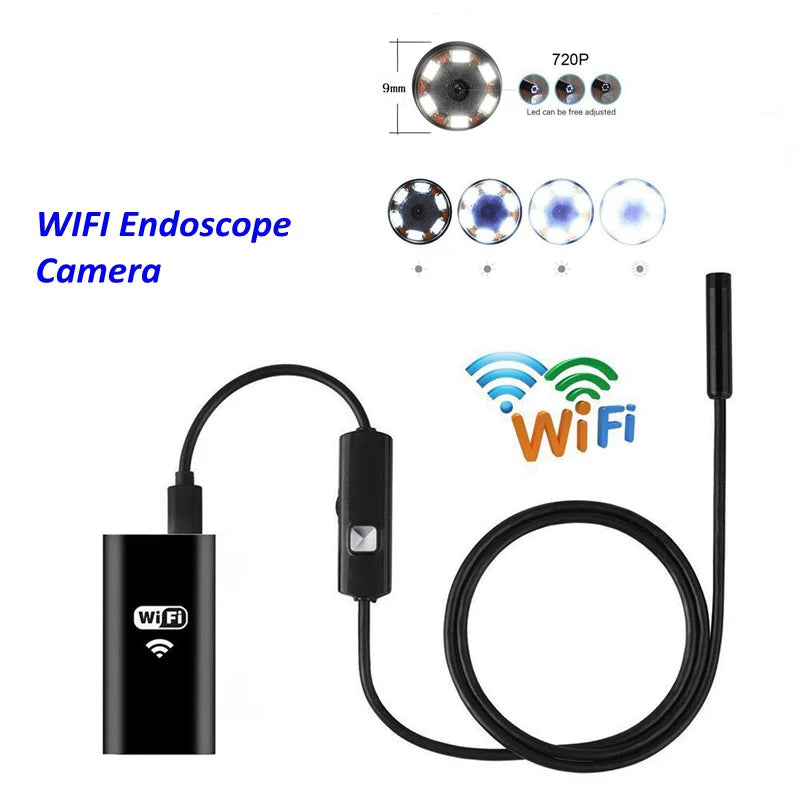 Car Endoscope Camera Diognostic Tool Soft Tube Inspection IP Camera Android IOS Phone Control Wifi Endoscope Camera
