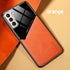 S 21 FE Case Leather Car Magnetic Holder Phone Cover For Samsung Galaxy S21 FE S21FE S 21FE 5G 6.4" TPU Soft Frame Protect Coque