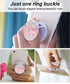 Black Phone Holder Rotatable Round Bracket Anti-Fall Lazy Finger Ring Mobile Phone Stand for IPhone X and Other Smartphone