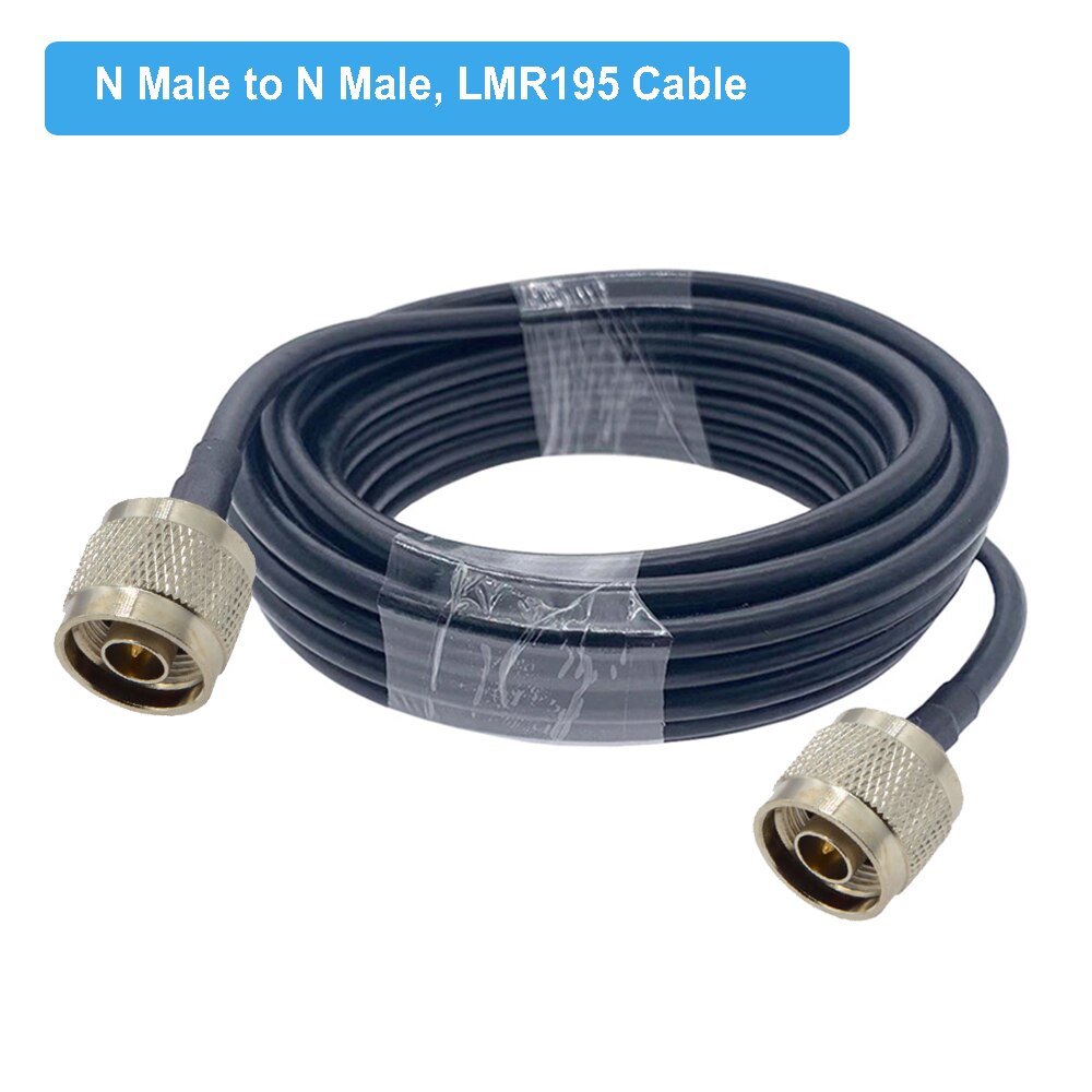 N Male to N Male Low Loss LMR195 Cable extension antenna for 4G LTE Cellular Amplifier Cell Phone Signal Booster WiFi Repeater