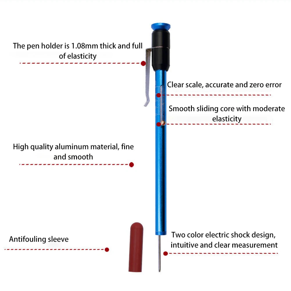 Auto Brake Block Thickness Measuring Gauge Car Brake Pad Tester Detection Pen Automobile Inspection Tools