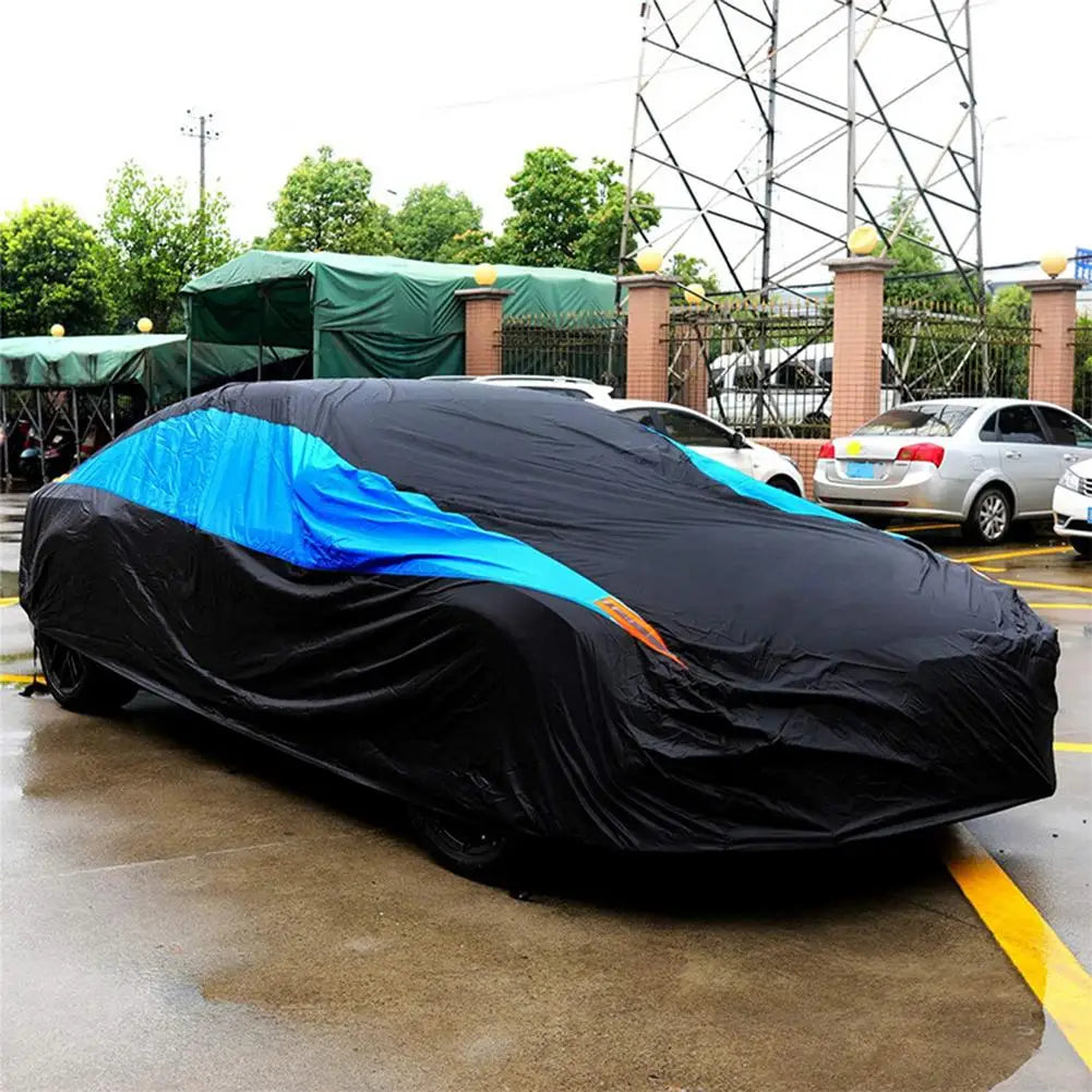 Universal 190T Full Car Covers Outdoor Waterproof UVs Sun Rain Snow Reflective Protection Cover For SUVs Jeep Sedan Hatchback