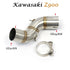 Z900 51mm Motorcycle Exhaust Modified Middle Pipe Link Pipe Slip On Section Muffler For Kawasaki Z 900 A2 Z900e 2017 2018-2021