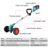 21V Electric Lawn Mower 900W Cordless Grass Trimmer Length Adjustable Cutter Household Garden Tools For 18V Battery