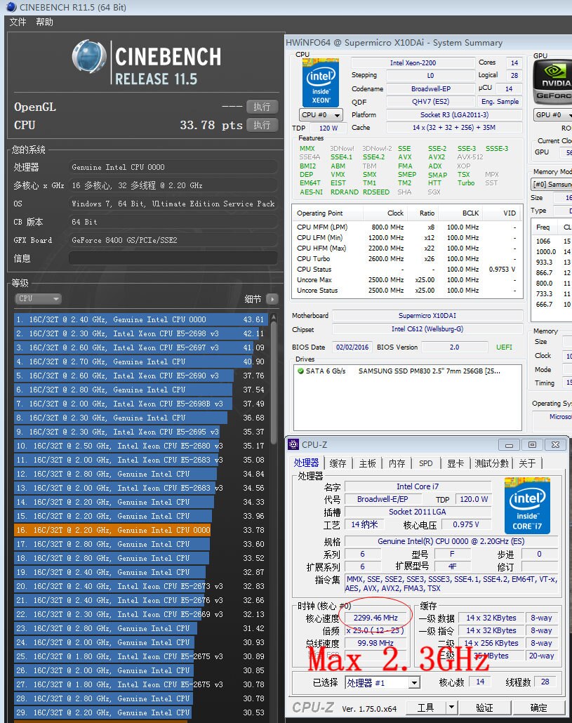 Original Intel Xeon Processor E5-2680V4 ES QHV7 CPU 2.20GHz 14-Core 35M 14NM E5-2680 V4 FCLGA2011-3 120W E5 2680V4