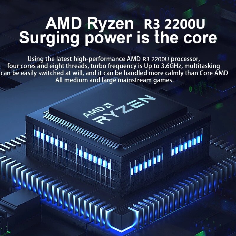 Ryzen DDR4 16GB 32GB M.2 SSD 512GB 1TB Ultrabook Metal Computer 2.4G/5.0G Bluetooth Ryzen R3 2200U windows 10 Pro gaming laptop