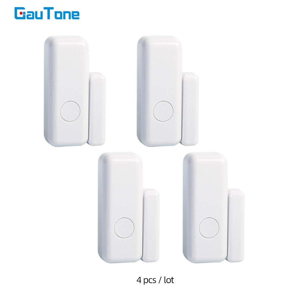 GauTone 433MHz Door Sensor Wireless Home for Alarm System App Notification Alerts Window Sensor Detector