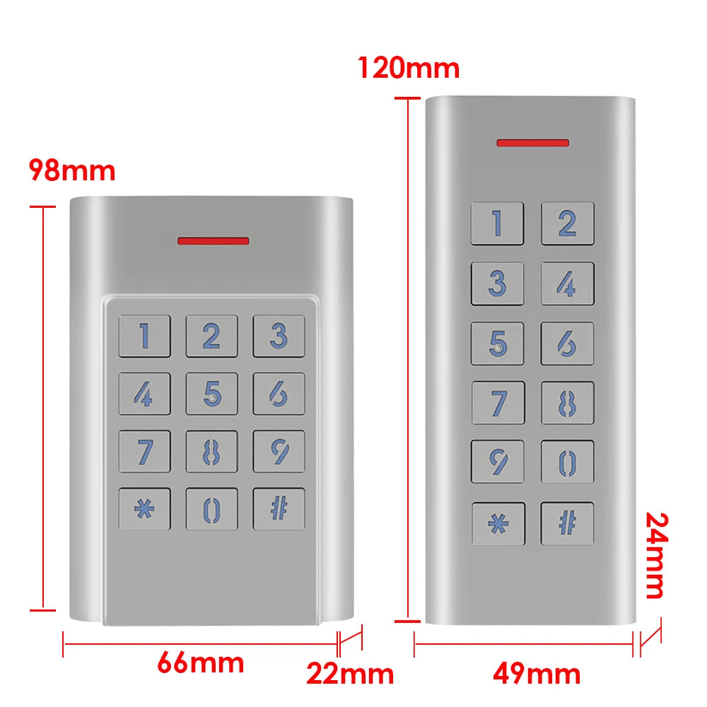 IP66 Waterproof Standalone Access Control Keypad Zinc Alloy case Security Entry Door Reader Access control system 1000 user K5