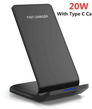 30W Wireless Charger Stand For iPhone 14 13 12 11 Pro XS Max XR 8 Samsung S22 S21 S20 Fast Charging Dock Station Phone Holder