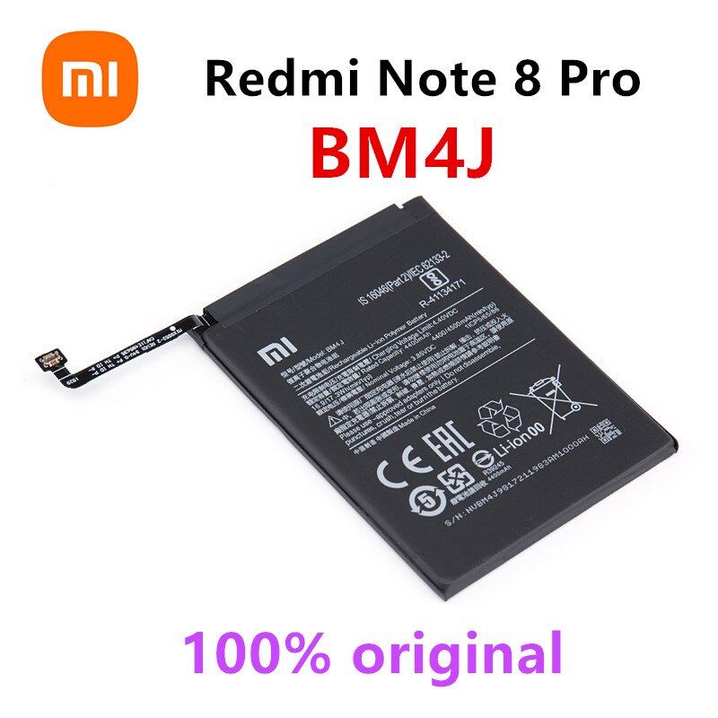 Xiao mi 100% Orginal BM4J 4500mAh Battery For Xiaomi Redmi Note 8 Pro Note8 Pro High Quality Phone Replacement Batteries +Tools