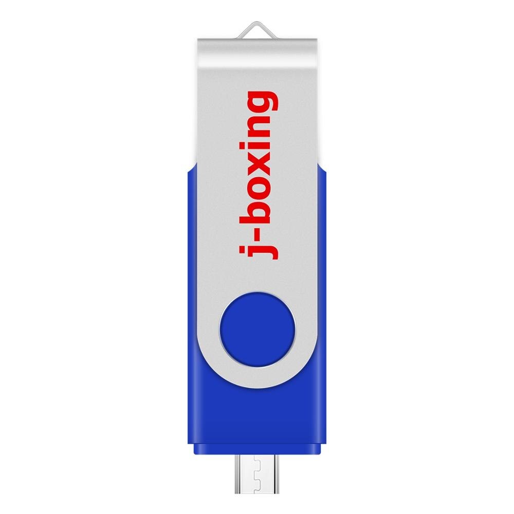 J-boxing OTG USB Flash 32GB Dual Port Pendrive 32gb Micro USB Flash Drive Swivel Memory Stick for Samsung Huawei Tablet 8 Colors