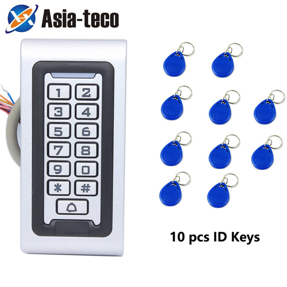 Waterproof Backlight RFID Door Access Control Reader Keypad 1000 Users Doorbell 125KHz EM Card Gate Opener Smart Electric Lock