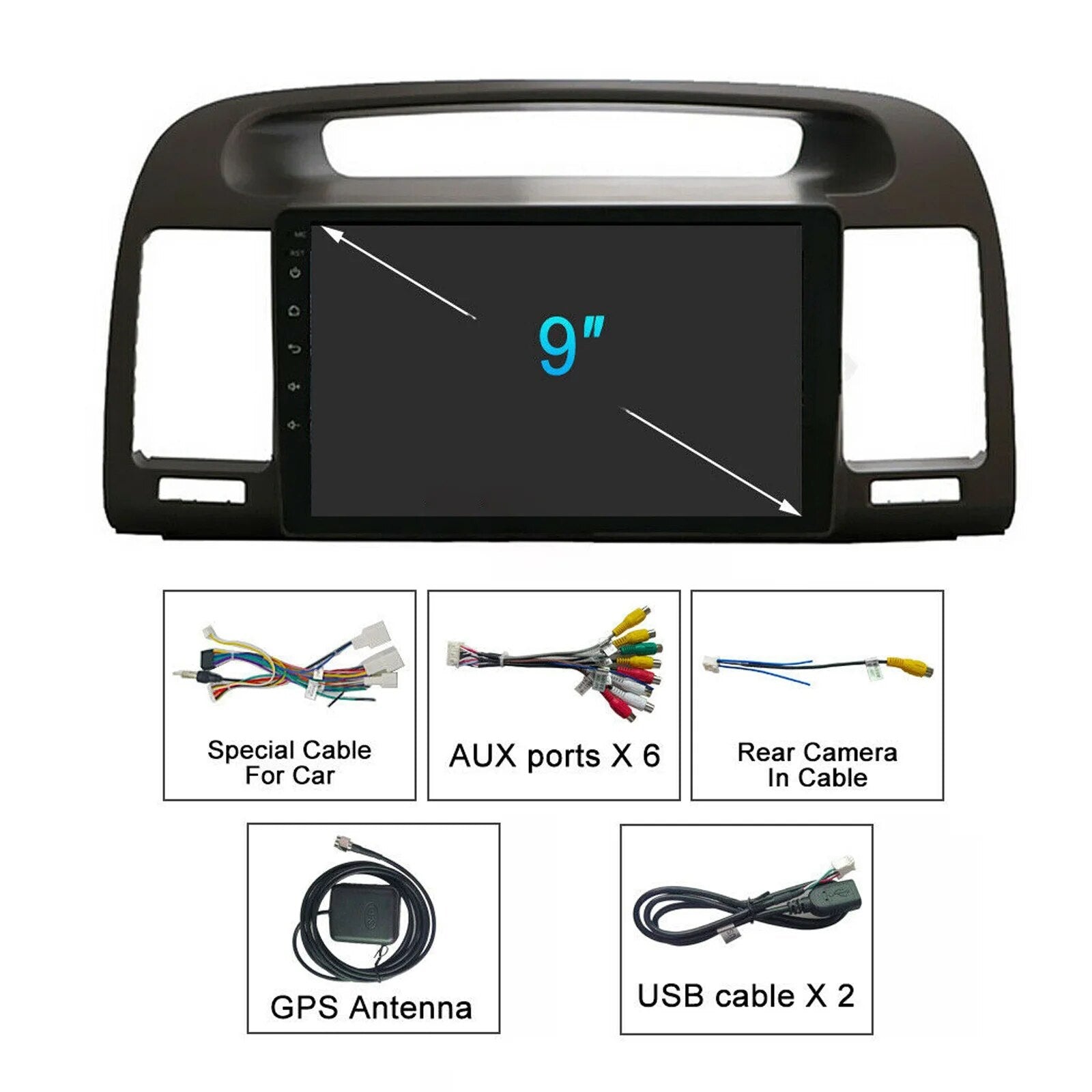 2 Din 9" Car Stereo Radio For Toyota Camry 2000-06 Android 10.1 Car DVD GPS Navigation Headunit Car Multimedia Video Player