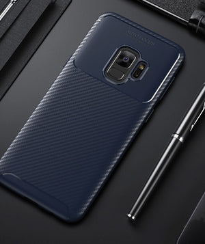 For Samsung Galaxy S9 S 9 Plus Case Luxury Carbon Fiber Cover Shockproof Phone Case For Samsung S9+ Cover Full Protection Bumper