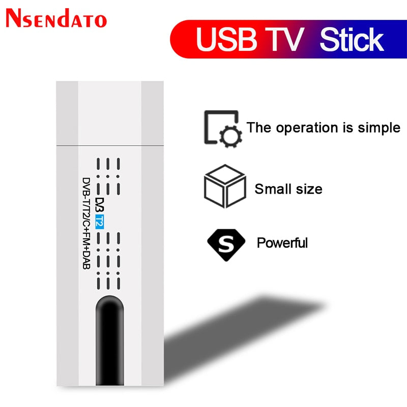 Digital satellite DVB t2 USB TV Stick Tuner with antenna Remote HD USB TV Receiver DVB-T2/DVB-T/DVB-C/FM/DAB USB TV Stick For PC