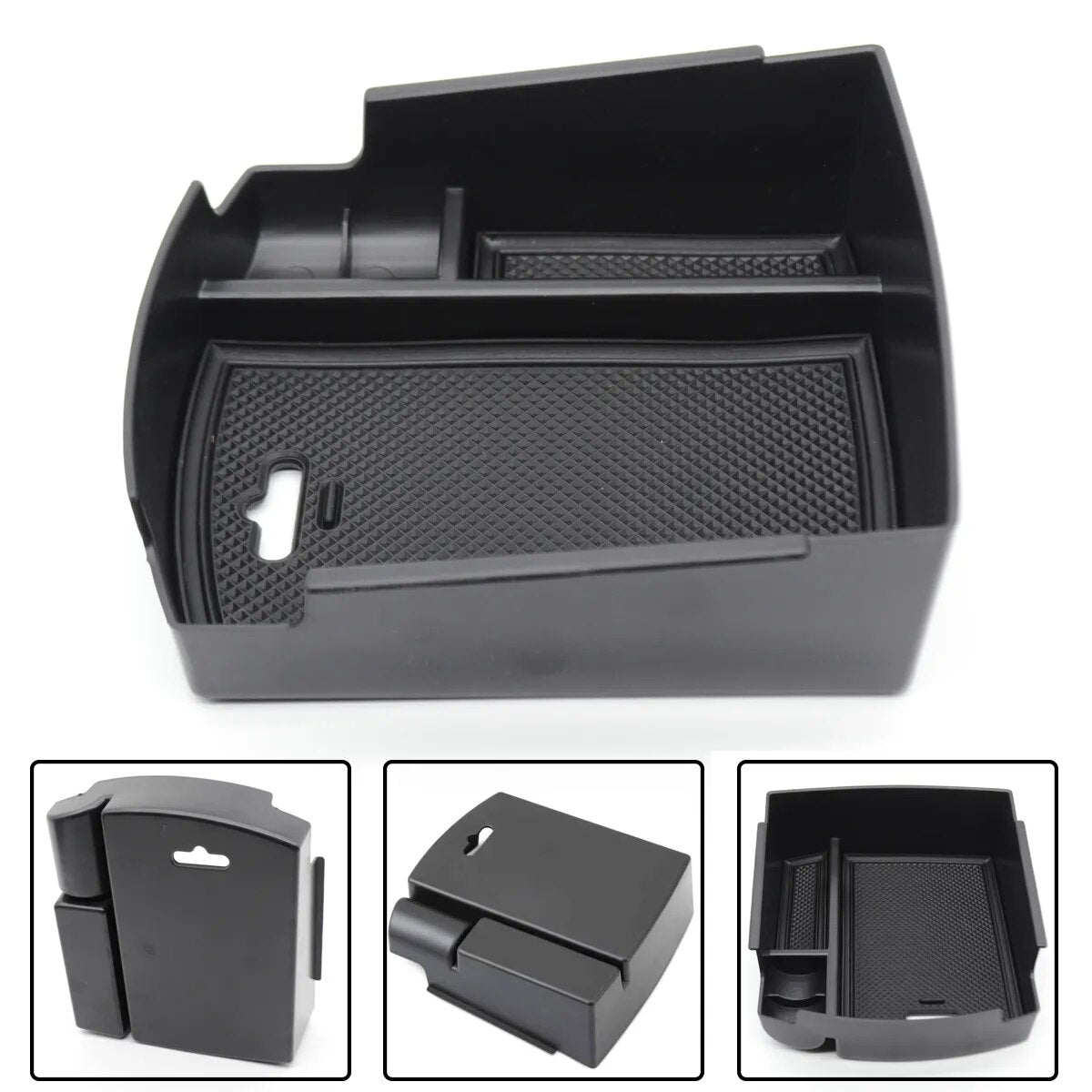 For Hyundai Kona 2018 2019 2020 2021 Center Console Organizer Armrest Storage Box Phone Holder Tray Container Car Accessories